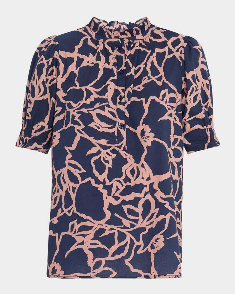 Los Altos Floral-Print Organic Cotton Top